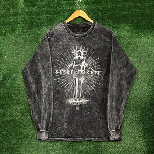 Sleep Token This Place Will Become Your Tomb Mineral Wash LS Shirt Size Large